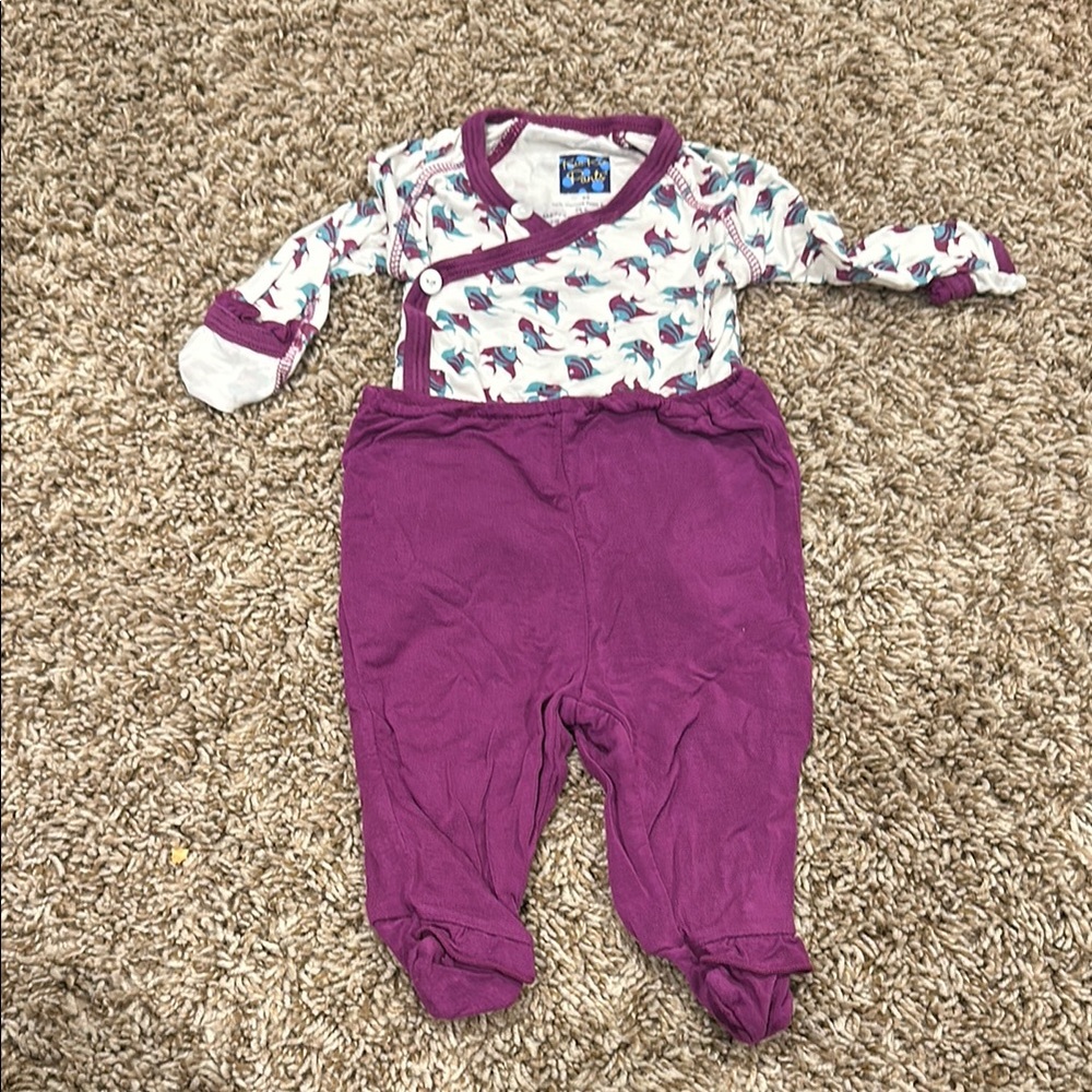 Purple Kids two piece bamboo set